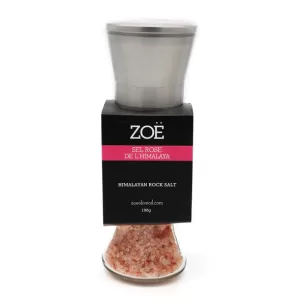 Himalayan rock salt 190g in reusable glass mill